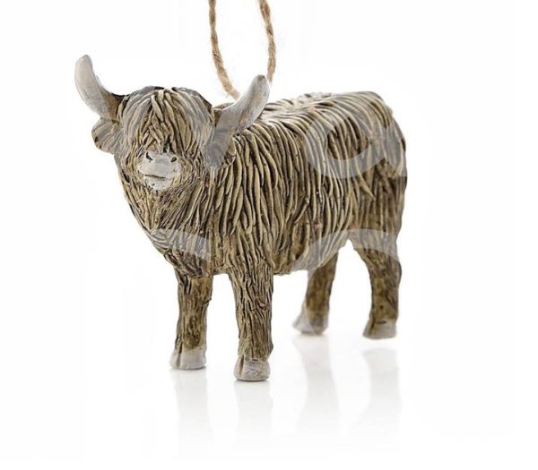 Hanging Resin Highland Cow